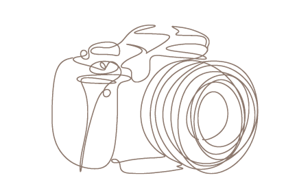 Beige Braun Fotografin Camera Logo